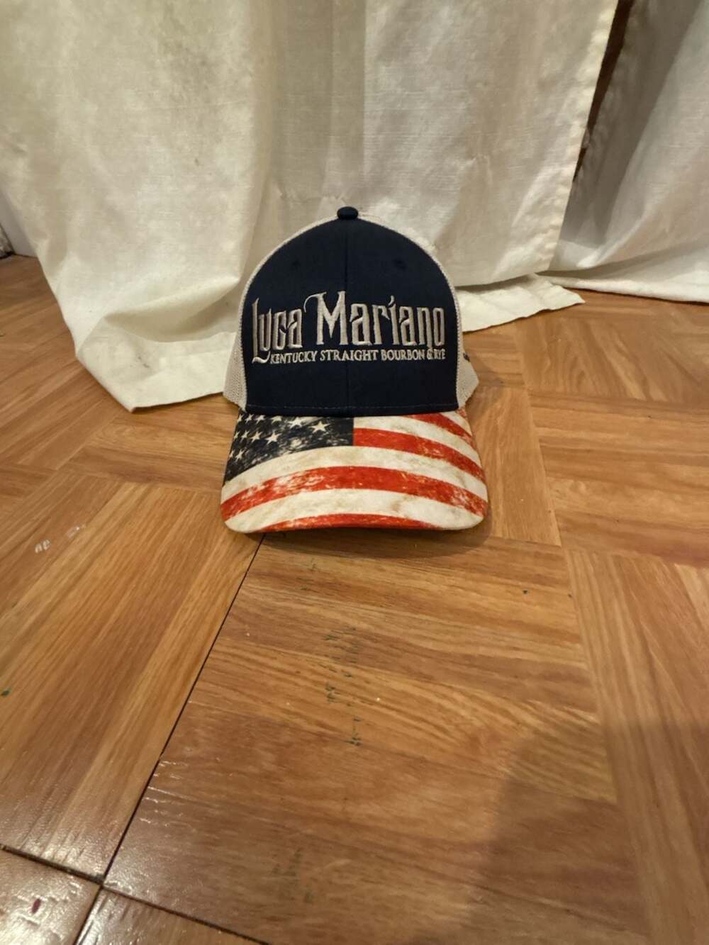 Luca Mariano Kentucky Straight Bourbon & Rye American Flag Trucker Hat